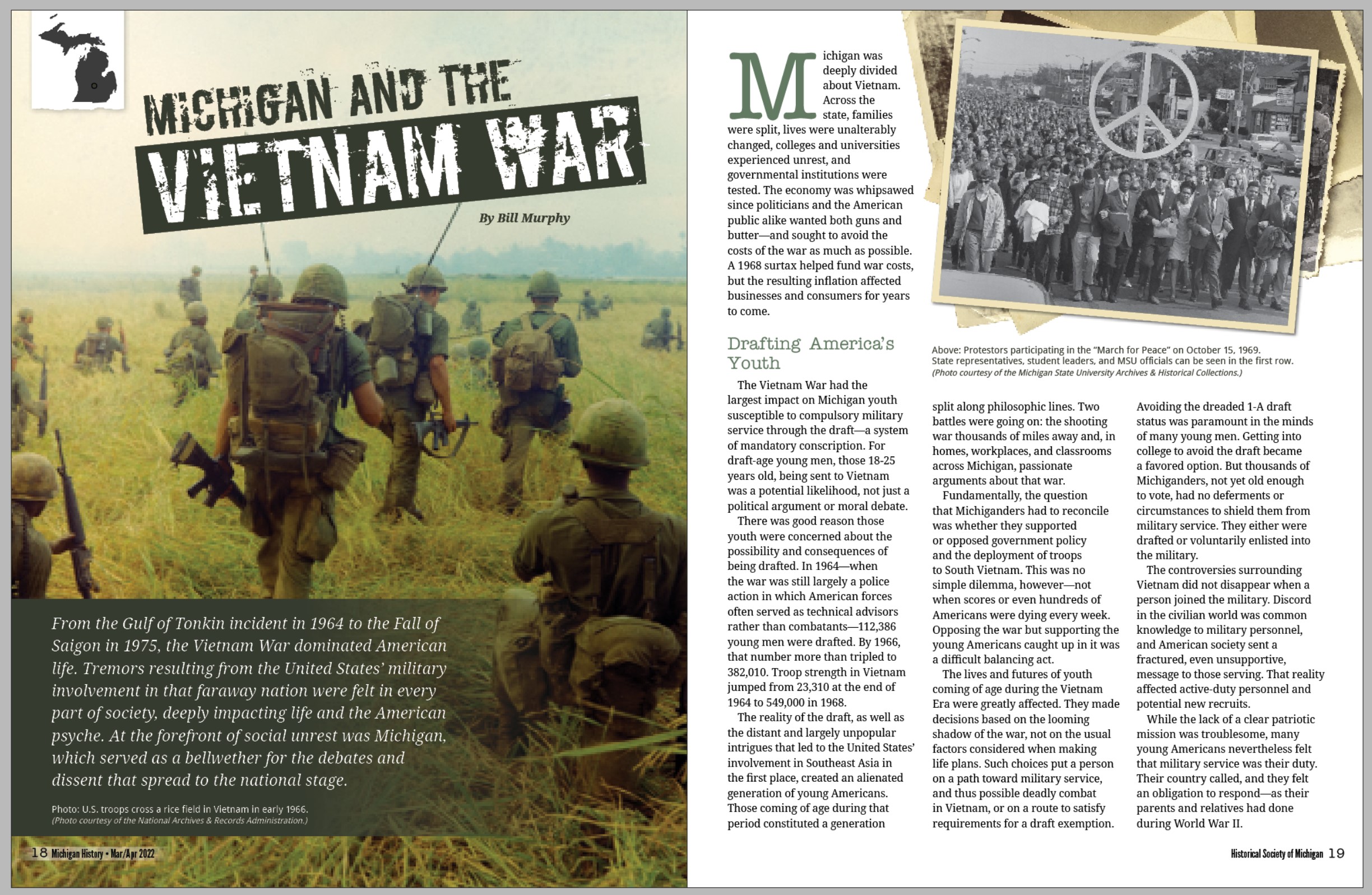 Magazine layout, Michigan History